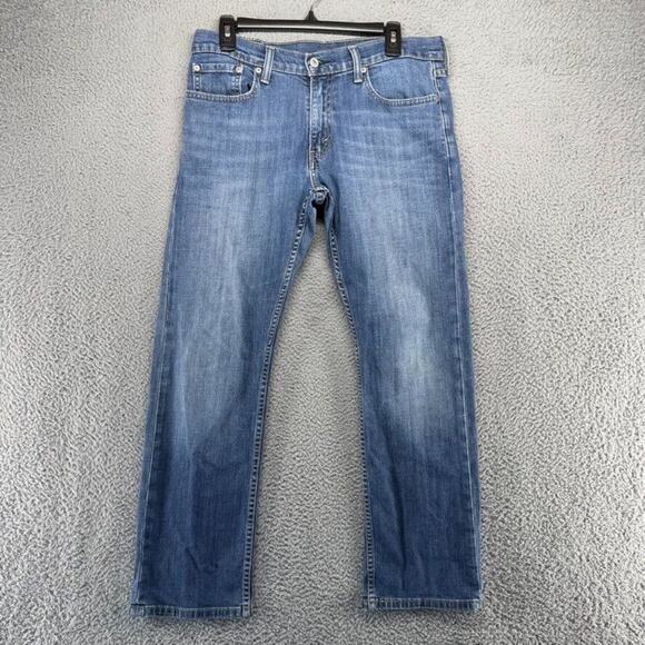 Levi's Jeans Men's 32x30 Blue Denim Medium Wash Faded Whisker Straight Red Tab - Picture 1 of 11